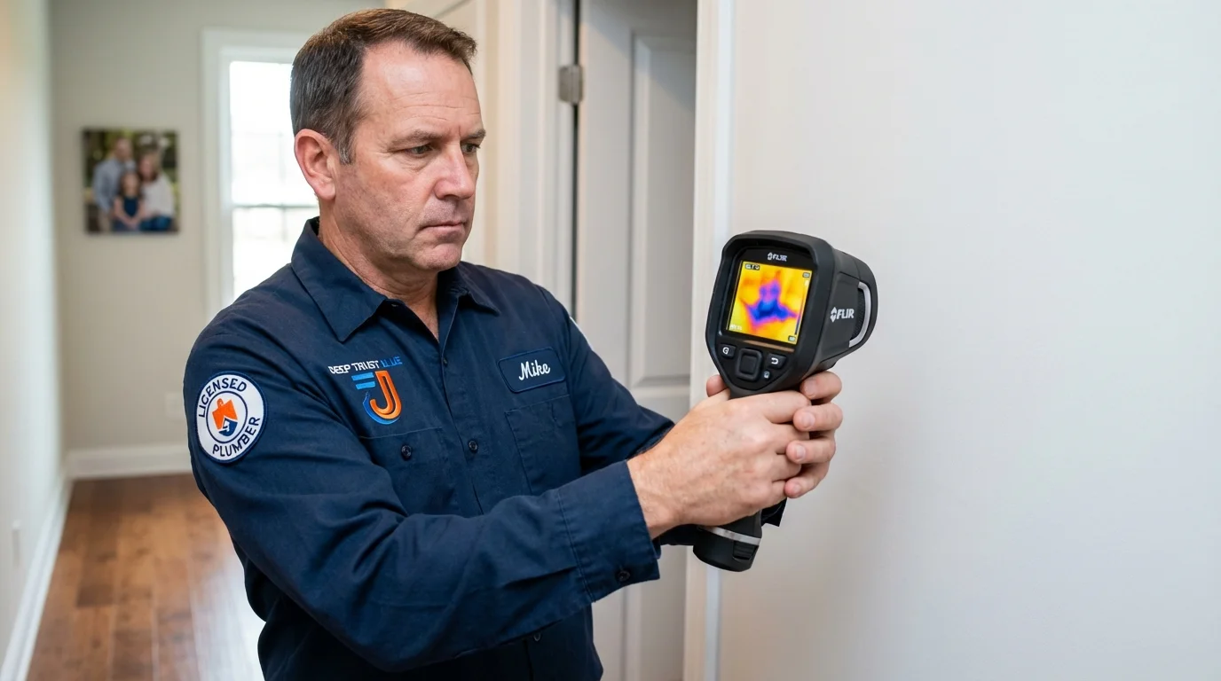 Thermal imaging leak detection by Johns Plumbing LLC in West Sayville